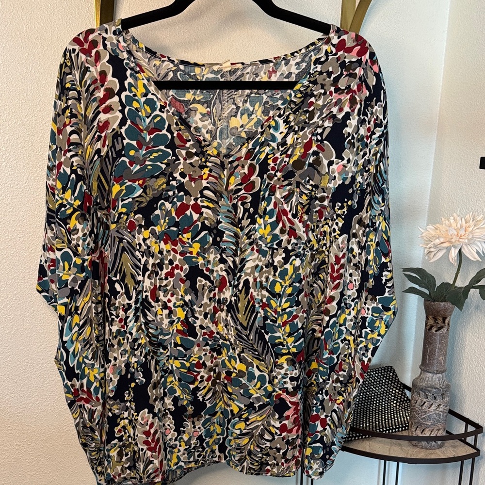 JODIFL Multicolor Abstract Print Blouse